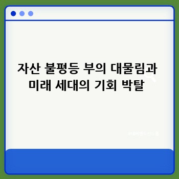 자산 불평등 부의 대물림과 미래 세대의 기회 박탈 