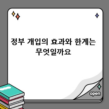 정부 개입의 효과와 한계는 무엇일까요