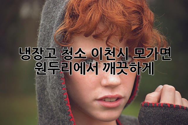 냉장고 청소, 이천시 모가면 원두리에서 깨끗하게! ✨