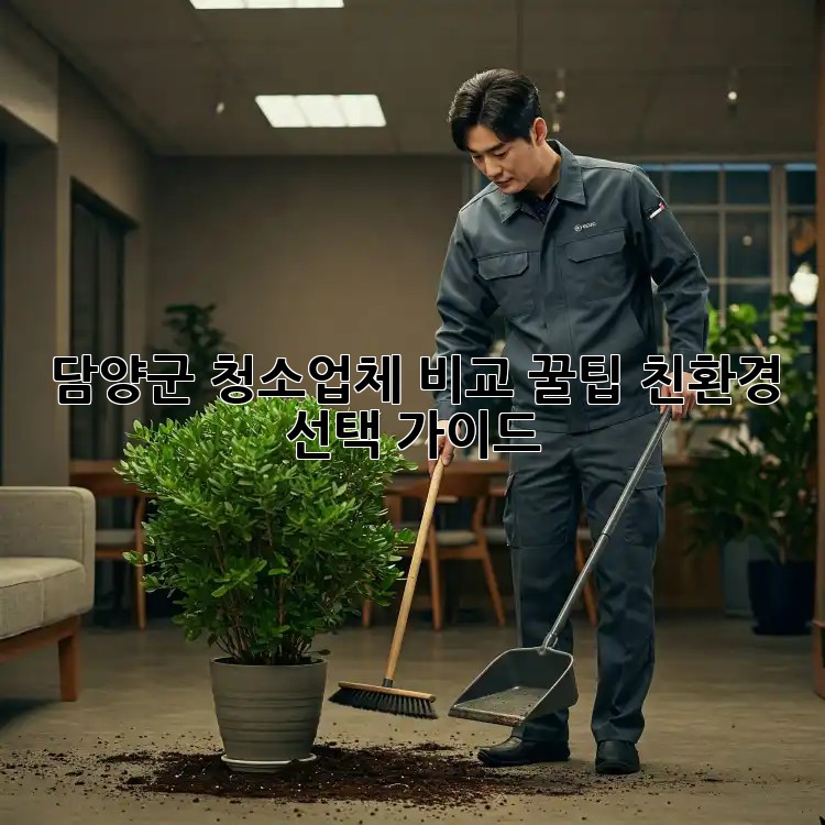 담양군 청소업체 비교 꿀팁🍯: 친환경 선택 가이드🌿