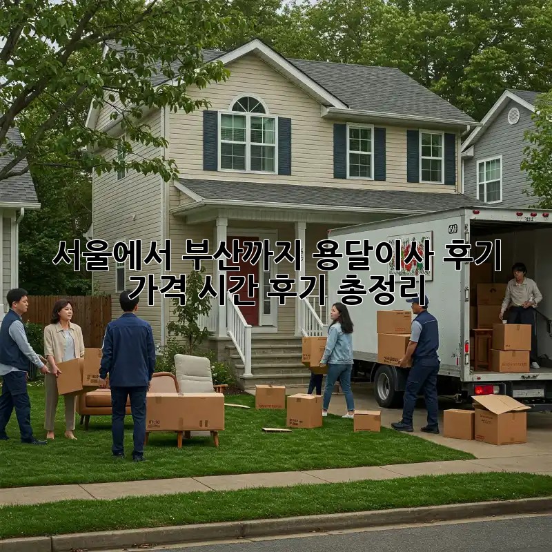 서울에서 부산까지 용달이사 후기: 가격, 시간, 후기 총정리!